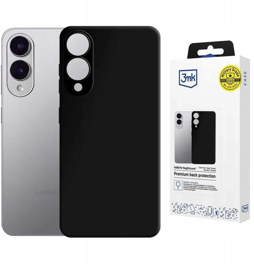 3MK Hardy MagSilicone Dėklas Samsung Galaxy S25 Edge juodos spalvos