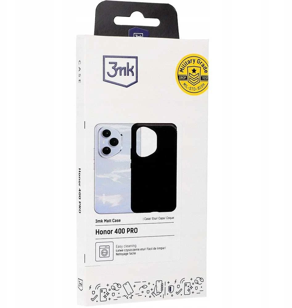 3Mk apsauginis 3mk matinis dėklas, skirtas Honor 400 PRO - juodas