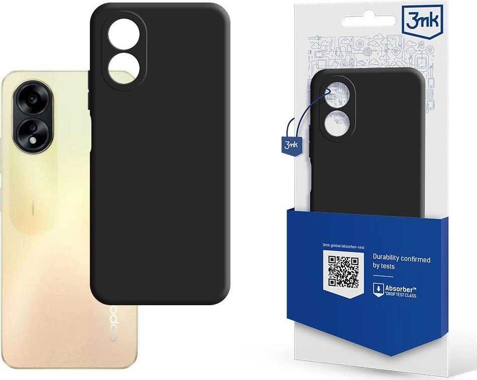 3mk Matt Oppo A38 - dėklas telefonui juodos spalvos