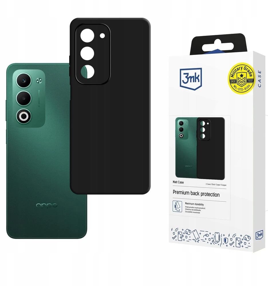 3Mk apsauginis matinis dėklas Oppo A5 5G - Juodas