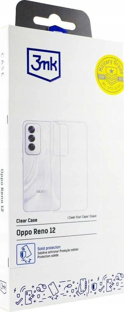 3mk dėklas telefonui skaidrus Oppo Reno 12 - dėklas telefonui skaidrus