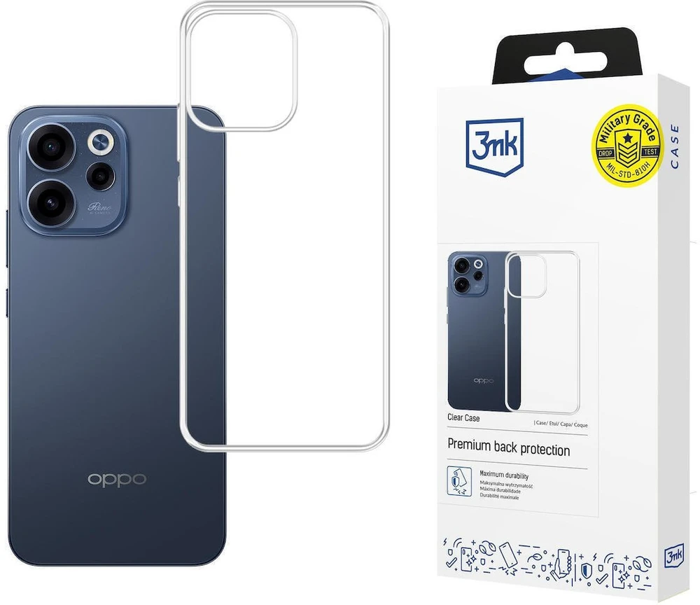 3Mk apsauginis 3mk skaidrus dėklas Oppo Reno 15 F 5G / Reno 15 FS 5G (CPH2801) - skaidrus