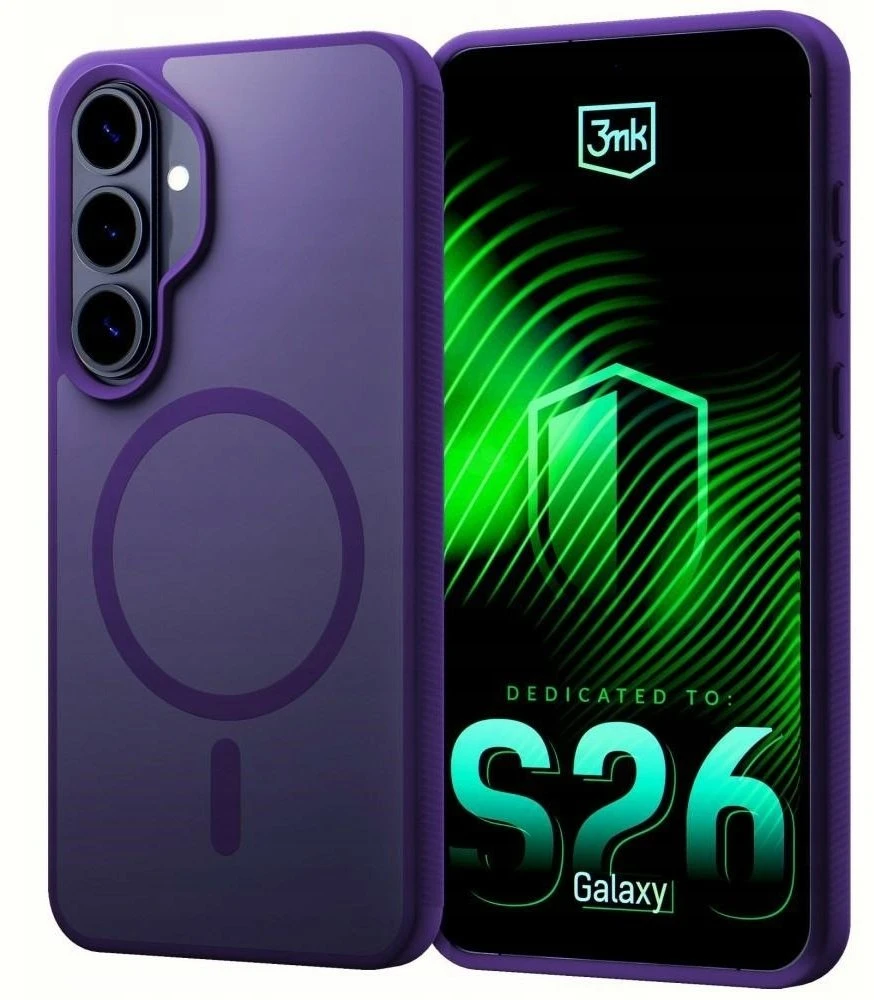 Dėklas 3MK Smoke MagCase do Samsung Galaxy S26+ violetinė