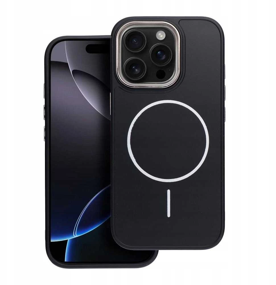 Oem Originalus „iPhone 12 MINI“ dėklas su rėmeliu, suderinamas su „MagSafe“ ir juodas