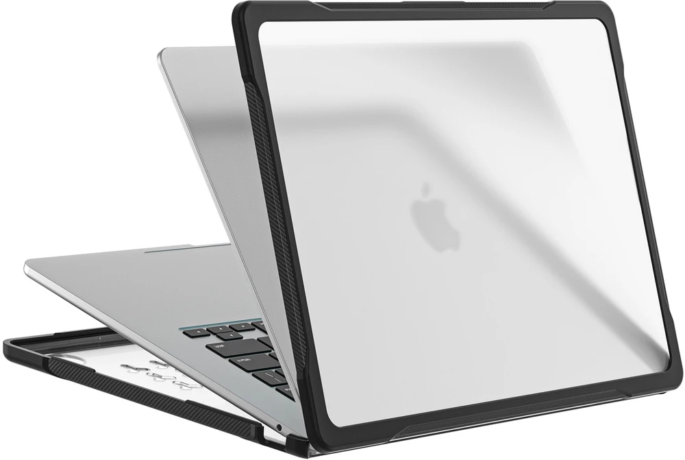 „Tech-Protect Velar MacBook Air 13 M2-M5 2023-2026“ juodas/matinis skaidrus