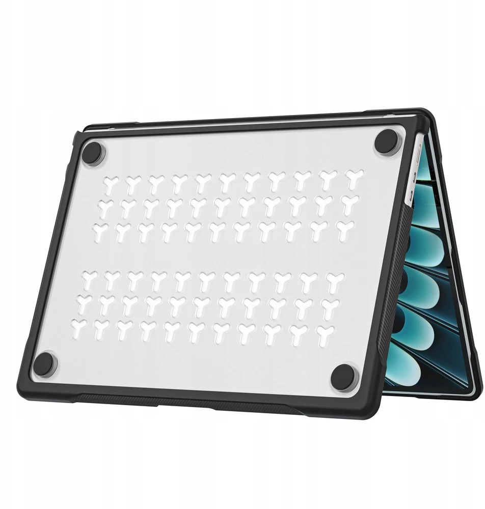 „Tech-Protect Velar MacBook Air 13 M2-M5 2023-2026“ juodas/matinis skaidrus