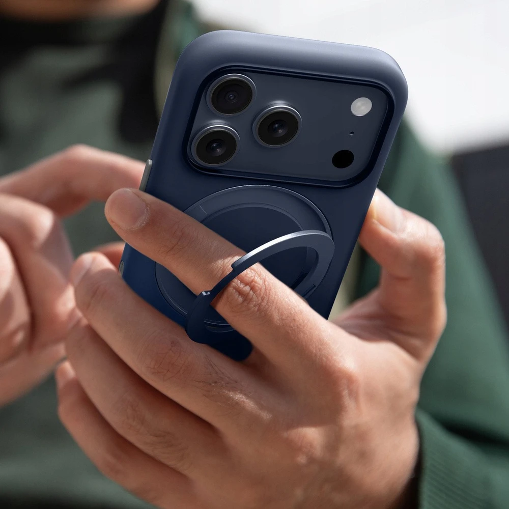 „AmazingThing Cloudie“ iPhone 17 Pro Max dėklas su stovu – mėlynas