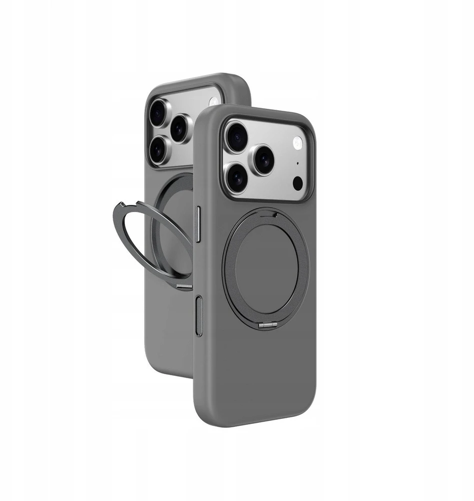 AmazingThing Cloudie Apple iPhone 17 Pro dėklas with Stand – pilkos spalvos