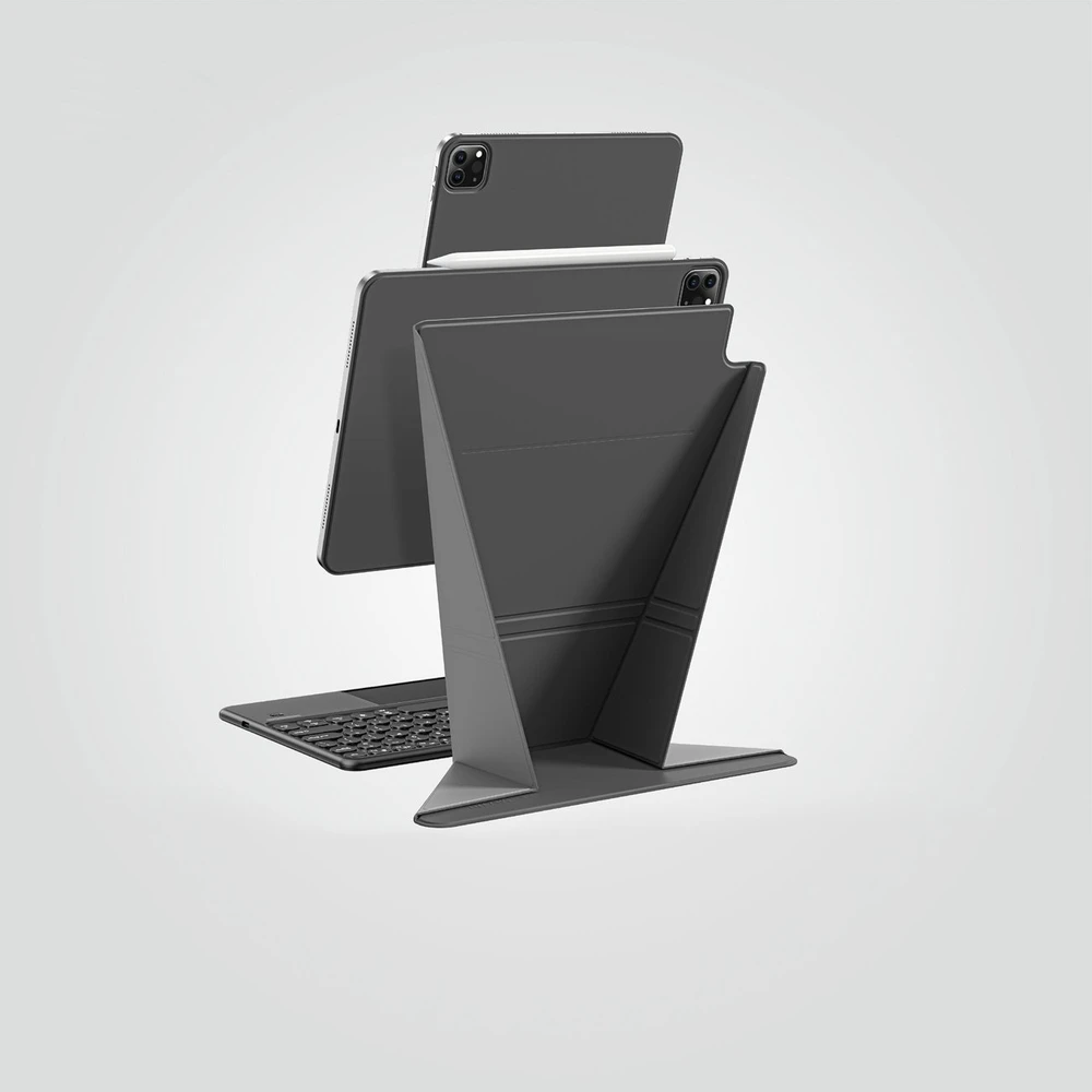 „AmazingThing“ matinis „Pro Mag“ lankstus dėklas su stovu, skirtas „iPad Air 13“ M2/M3/M4 (2024/2025/2026) - Juodas
