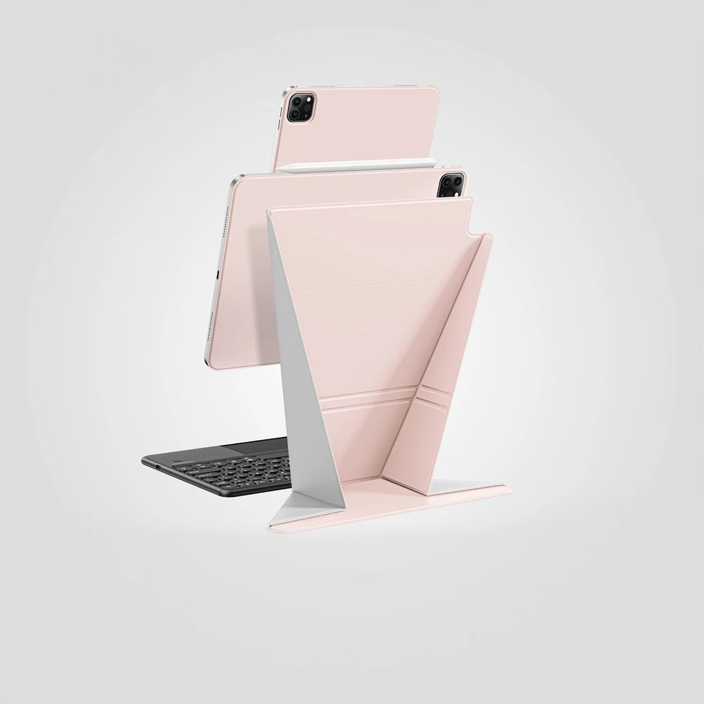 „AmazingThing“ matinis „Pro Mag“ lankstus dėklas su stovu, skirtas „iPad Air 11“ M3/M4 (2025/2026) - Rožinė