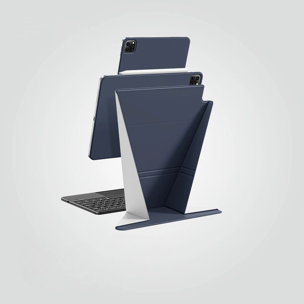 „AmazingThing“ matinis „Pro Mag“ lankstus dėklas su stovu, skirtas „iPad Air 13“ M3/M4 (2025/2026) - Mėlyna