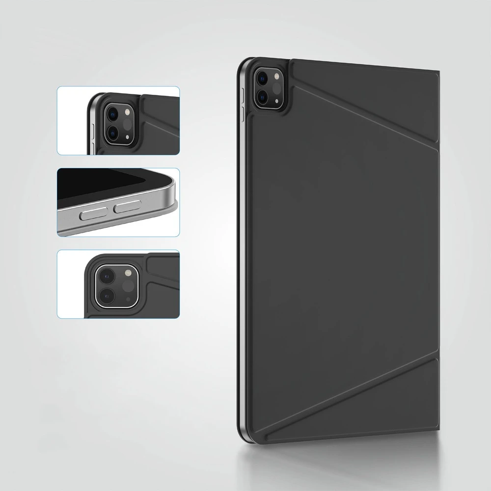 „AmazingThing“ matinis „Pro Mag“ lankstus dėklas su stovu, skirtas „iPad Air 13“ M2/M3/M4 (2024/2025/2026) - Juodas