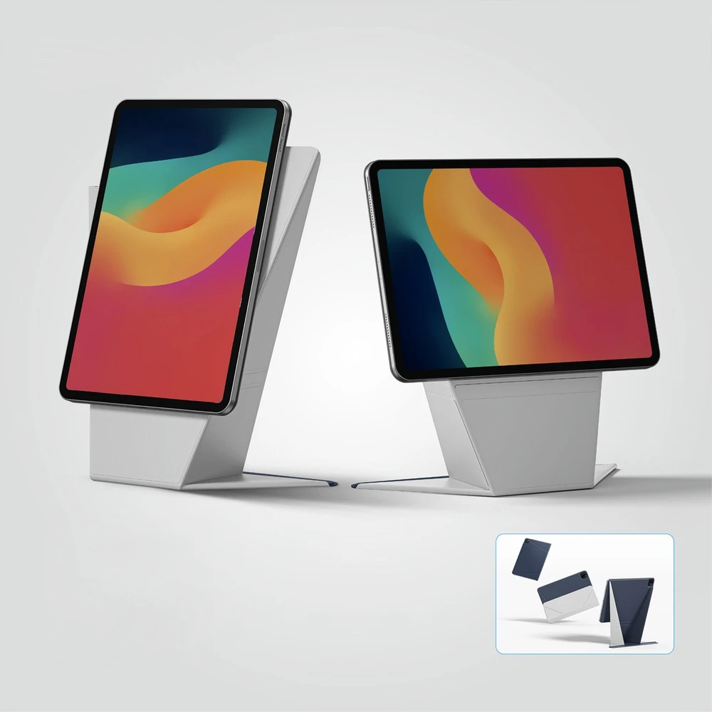 „AmazingThing“ matinis „Pro Mag“ lankstus dėklas su stovu, skirtas „iPad Air 11“ M3/M4 (2025/2026) - Mėlyna