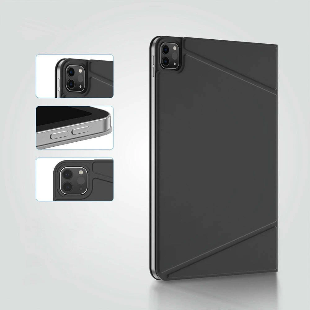 „AmazingThing“ matinis „Pro Mag“ lankstus dėklas su stovu, skirtas „iPad Air 11“ M3/M4 (2025/2026) - Juodas