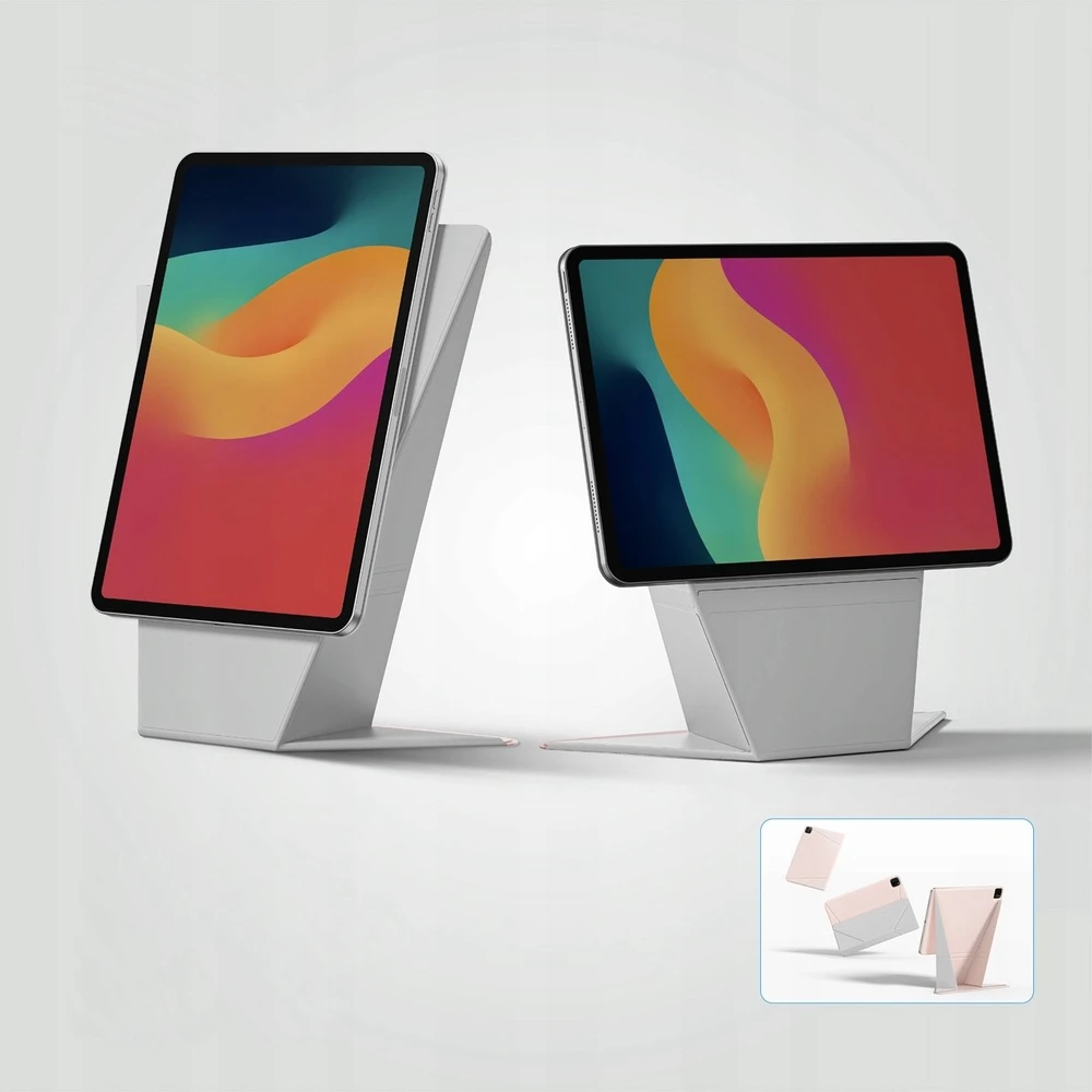 „AmazingThing“ matinis „Pro Mag“ lankstus dėklas su stovu, skirtas „iPad Air 11“ M3/M4 (2025/2026) - Rožinė