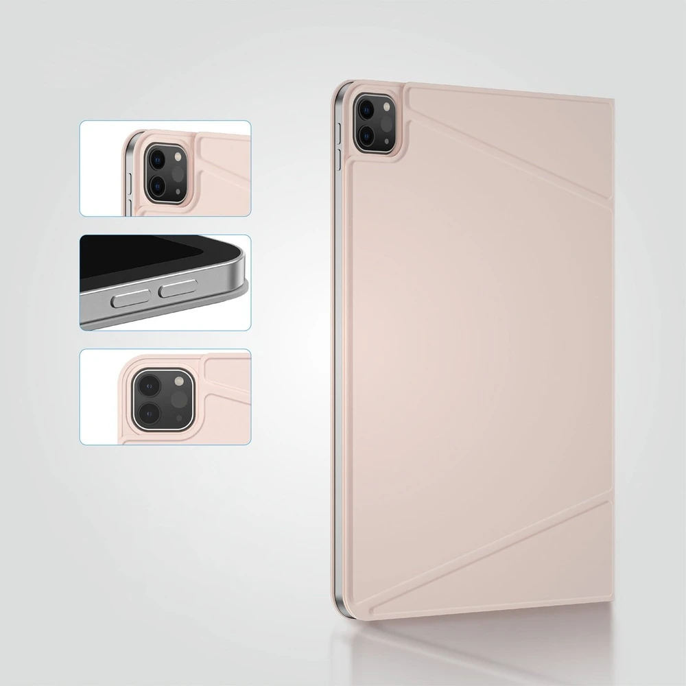 „AmazingThing“ matinis „Pro Mag“ lankstus dėklas su stovu, skirtas „iPad Air 11“ M3/M4 (2025/2026) - Rožinė
