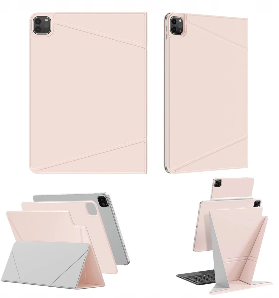 „AmazingThing“ matinis „Pro Mag“ lankstus dėklas su stovu, skirtas „iPad Air 11“ M3/M4 (2025/2026) - Rožinė
