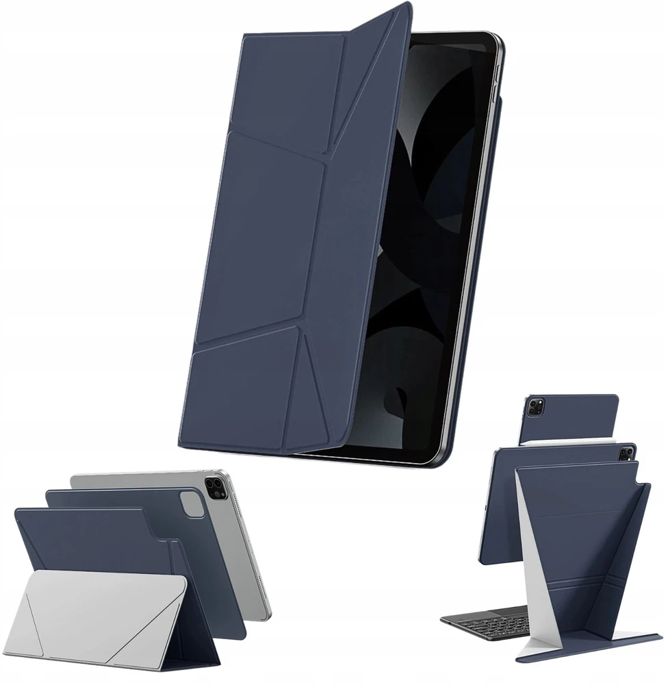 „AmazingThing“ matinis „Pro Mag“ lankstus dėklas su stovu, skirtas „iPad Air 13“ M3/M4 (2025/2026) - Mėlyna