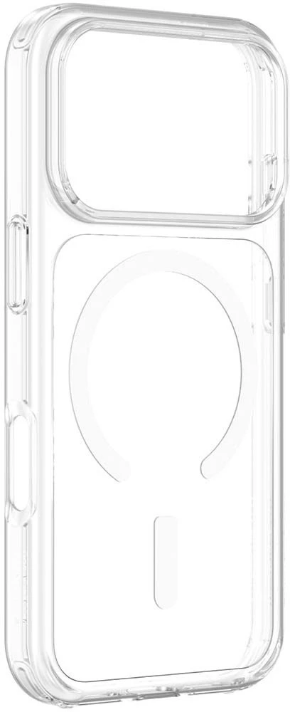 AmazingThing Minimal Mag nuo kritimo apsaugantis dėklas su 3 lęšių išpjova iPhone 18 Pro su virvelės laikikliu, suderinamas su MagSafe – permatomas