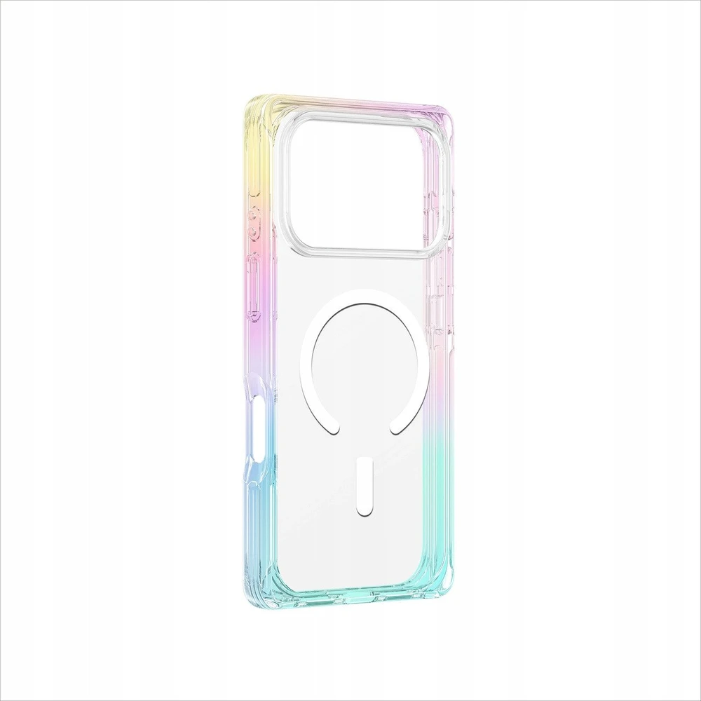 AmazingThing Omni dėklas skirtas Apple iPhone 17 Pro suderinamas su MagSafe – skaidrus-rainbow