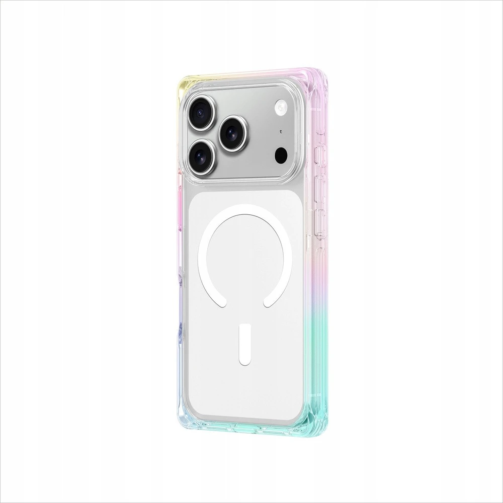 AmazingThing Omni dėklas skirtas Apple iPhone 17 Pro suderinamas su MagSafe – skaidrus-rainbow