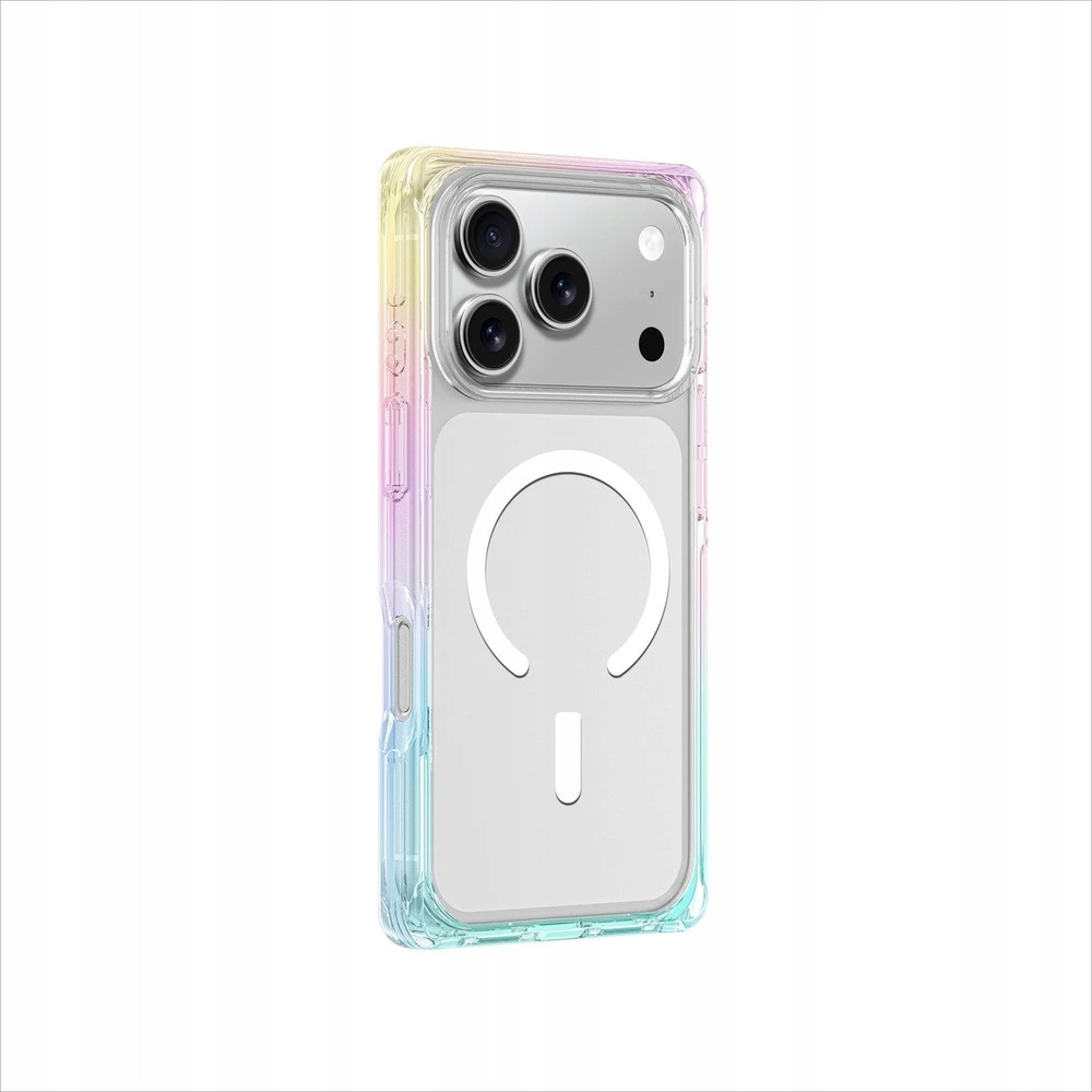 AmazingThing Omni dėklas skirtas Apple iPhone 17 Pro suderinamas su MagSafe – skaidrus-rainbow