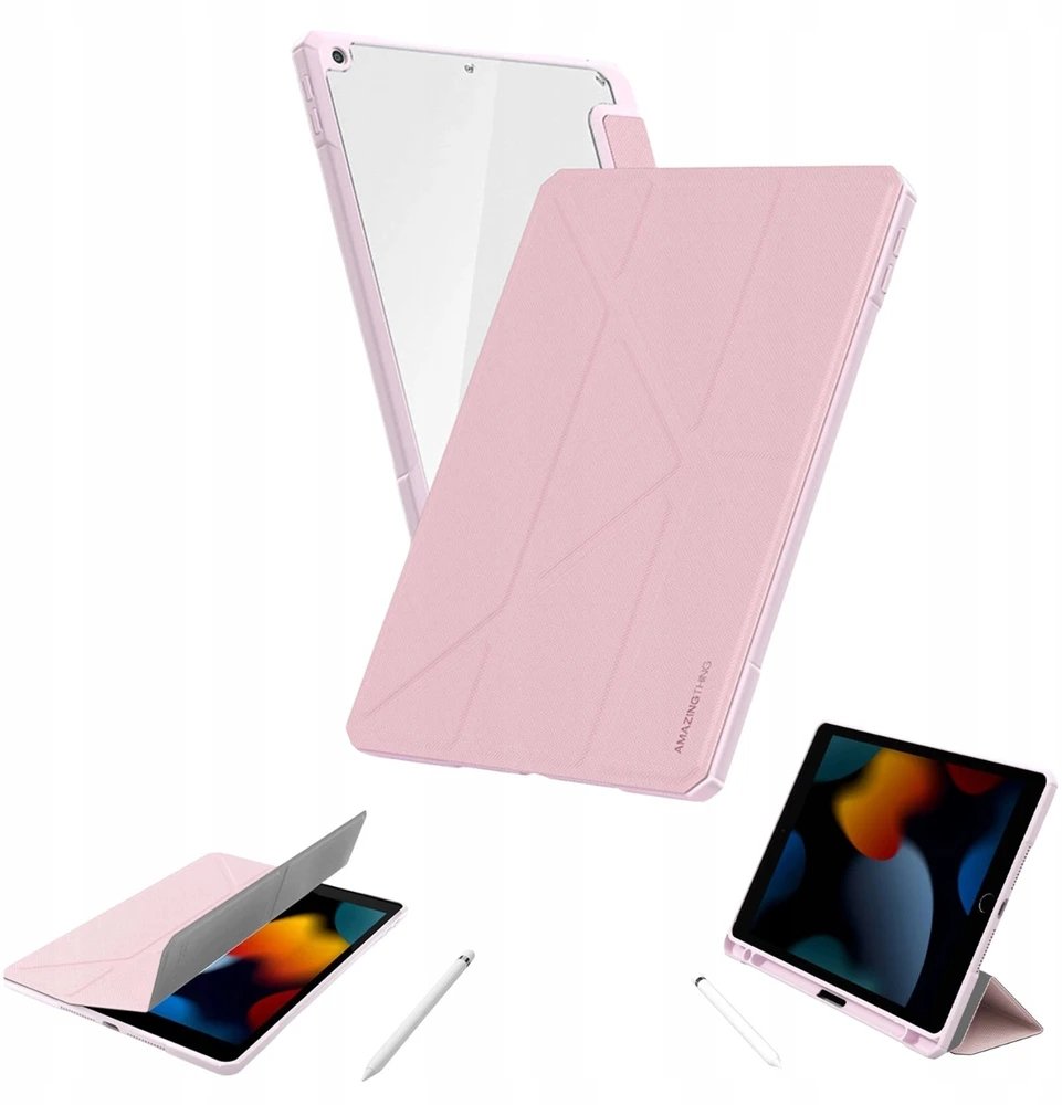 AmazingThing Titan Pro Folio Case for iPad Air 11" M3/M4 (2025/2026) - Rožinė