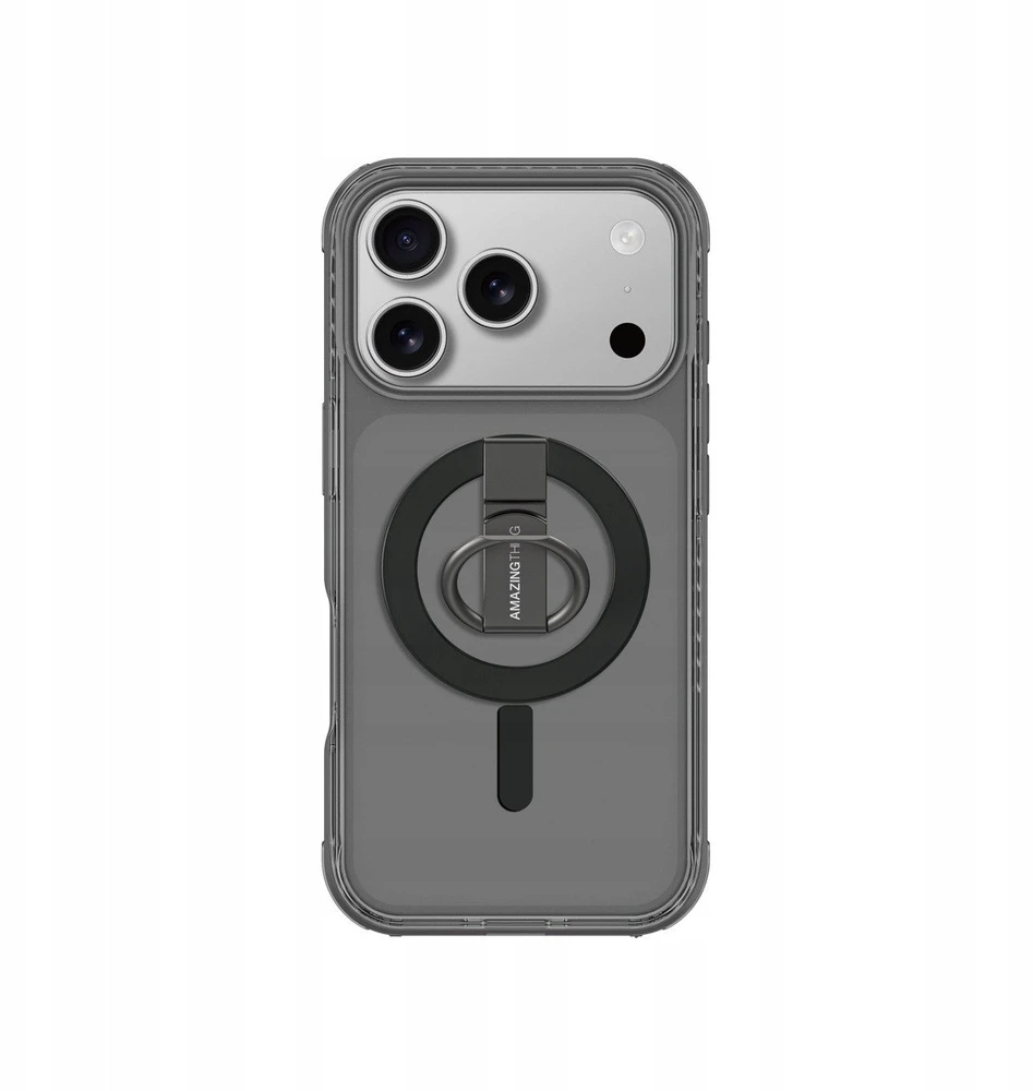 AmazingThing Titan Pro Grip Ring Set dėklas skirtas Apple iPhone 17 Pro Max suderinamas su MagSafe – juodos spalvos