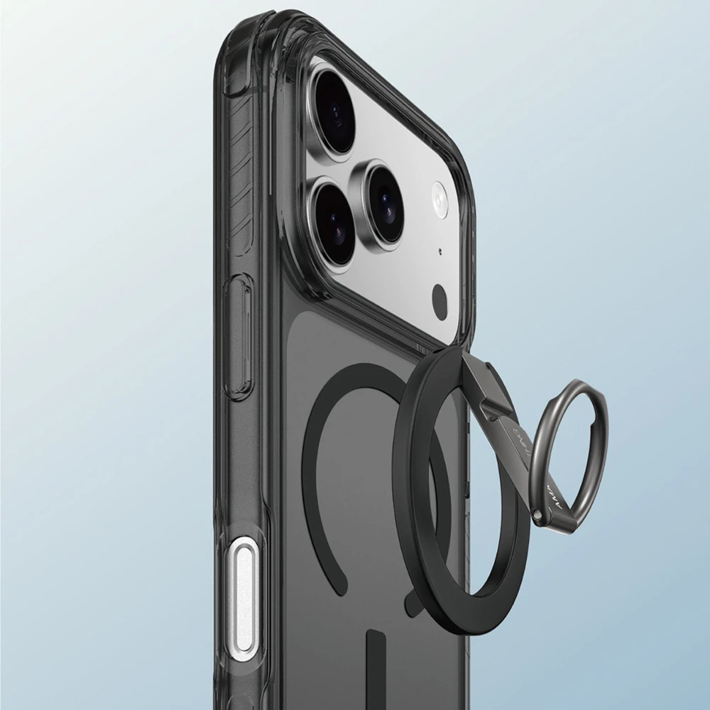AmazingThing Titan Pro Grip Ring Set dėklas skirtas Apple iPhone 17 Pro Max suderinamas su MagSafe – juodos spalvos