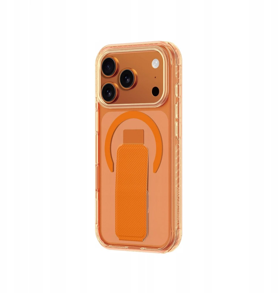 „AmazingThing Titan Pro Holder“ dėklas, skirtas „iPhone 17 Pro“, suderinamas su „MagSafe“ - oranžinis