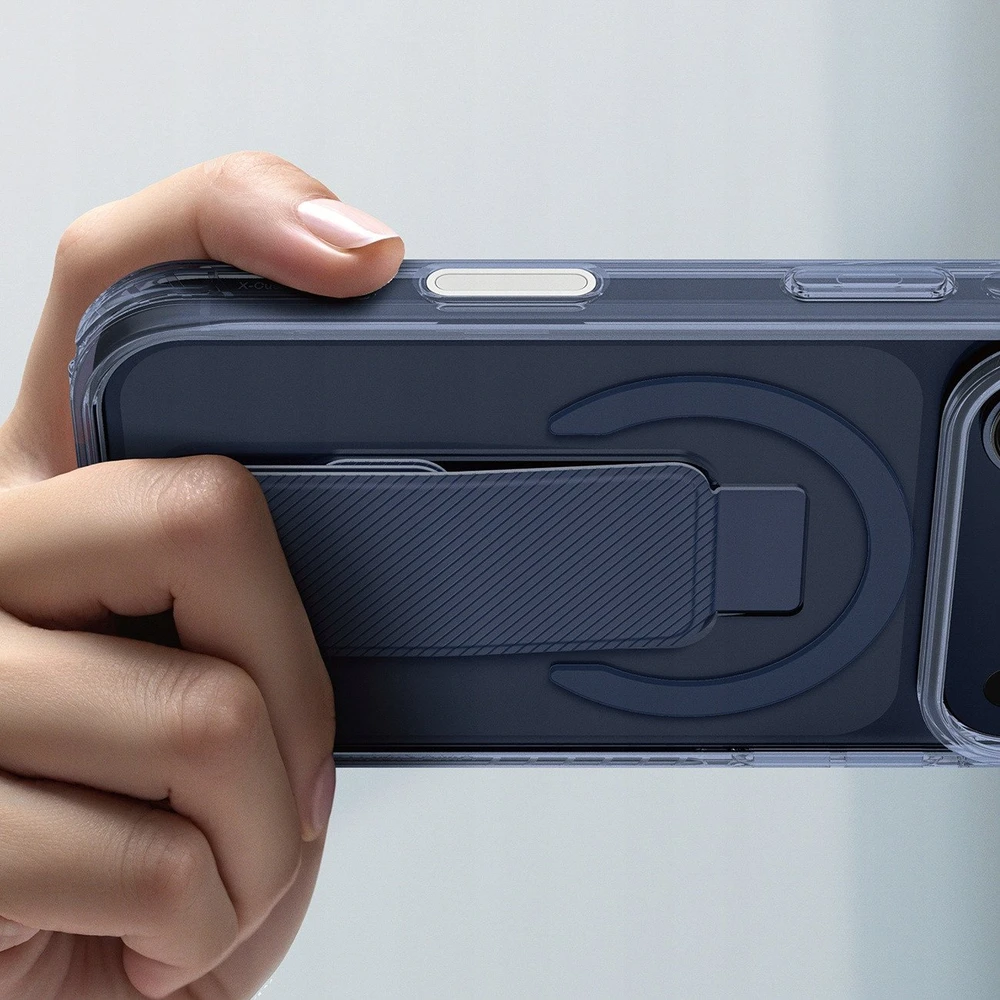 AmazingThing Titan Pro Holder dėklas skirtas Apple iPhone 17 Pro Max suderinamas su MagSafe – mėlynos spalvos