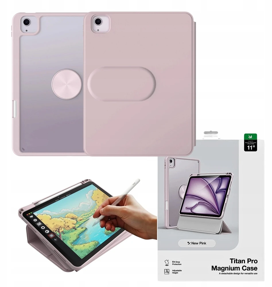„AmazingThing Titan Pro Mag“ dėklas, skirtas „iPad Air 11“ M3/M4 (2025/2026) - Rožinė
