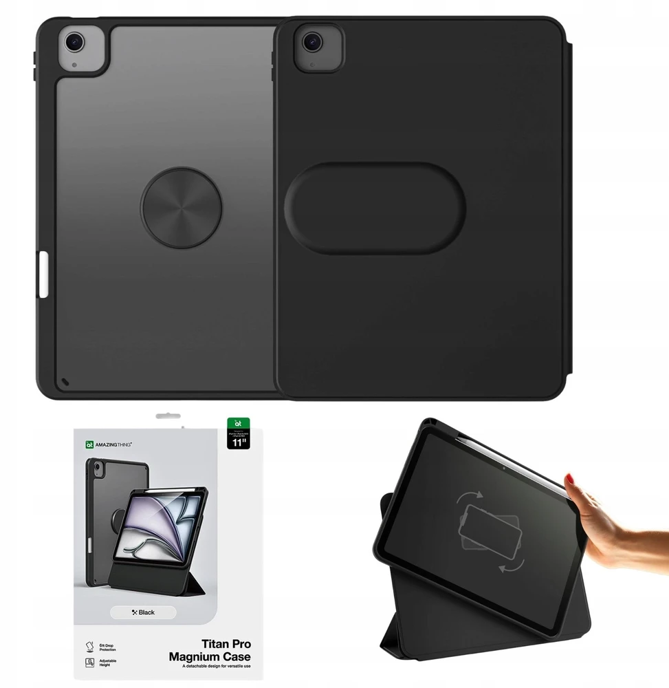 AMAZINGTHING Titan Pro Mag Case do iPad Air 11" M2/M3/M4 (2024/2025/2026) - juoda