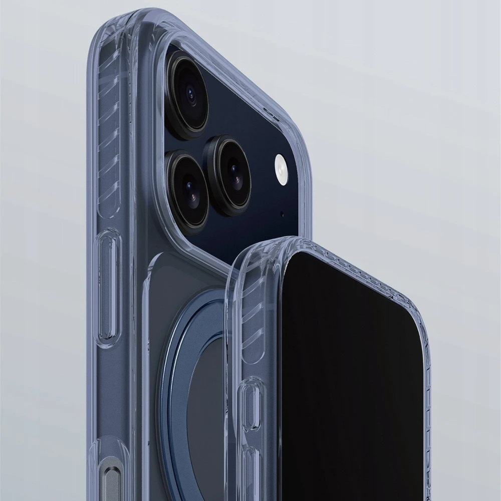 AmazingThing Titan Pro MagSpin dėklas skirtas Apple iPhone 17 Pro Max suderinamas su MagSafe – mėlynos spalvos