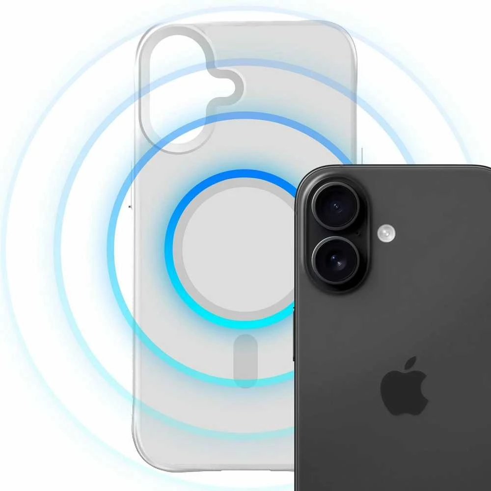 Dėklas Nezatříděno 3Mk apsaugos 3mk dūminis „MagCase“, skirtas „iPhone 17“ - baltas-permatomas