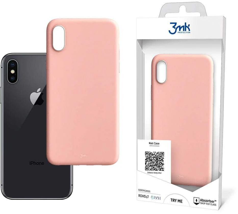 Telefono dėklas iPhone Xs Max, rožinis 3mk
