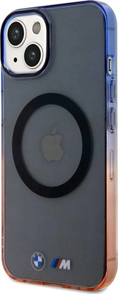 Dėklas BMW BMHMP15MHTGE Apple iPhone 15 Plus 14 Plus 6.7″ pilkas kietas dėklas Gradient Bumper MagSafe