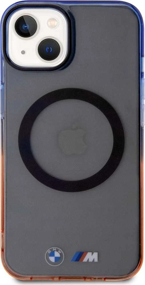 Dėklas BMW BMHMP15MHTGE Apple iPhone 15 Plus 14 Plus 6.7″ pilkas kietas dėklas Gradient Bumper MagSafe