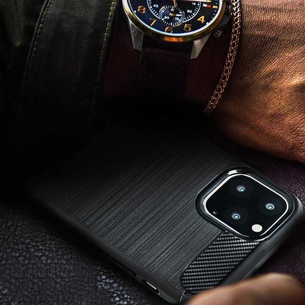 Forcell CARBON Dėklas, skirtas IPHONE 13 MINI juodas