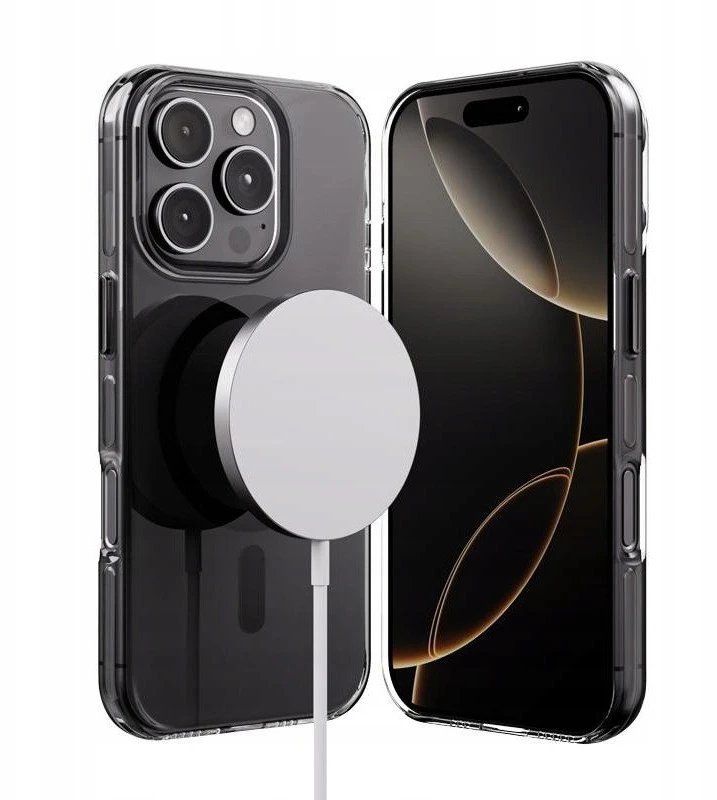 Crong Clear MAG Pro - dėklas Apple iPhone 16 Pro Max MagSafe juodas