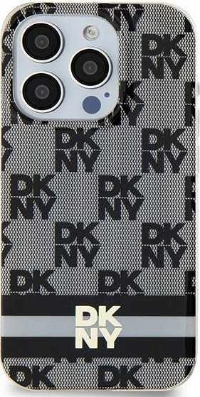 DKNY DKHMP15MHCPTSK Apple iPhone 15 Plus 14 Plus 6.7 inch juodos spalvos kietas dėklas IML Checkered Mono Pattern & Pr