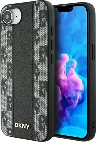 DKNY odinis languotas monofoninis dėklas MagSafe iPhone 16e - Juodas