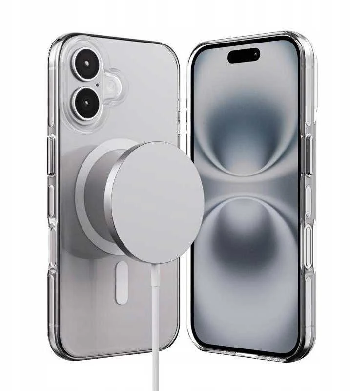 Crong Clear MAG Pro dėklas Apple iPhone 16 MagSafe skaidrus