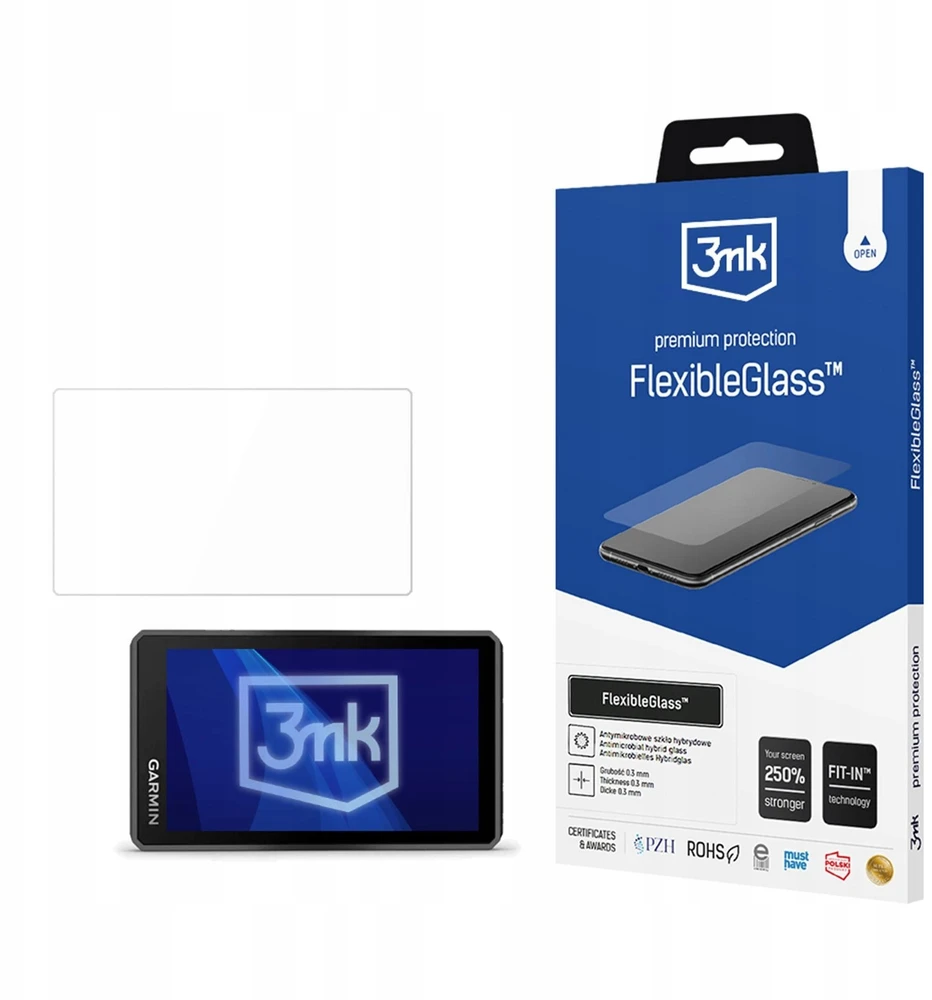 3mk „FlexibleGlass“ hibridinis stiklas, skirtas „Garmin zumo XT3 4.7“;