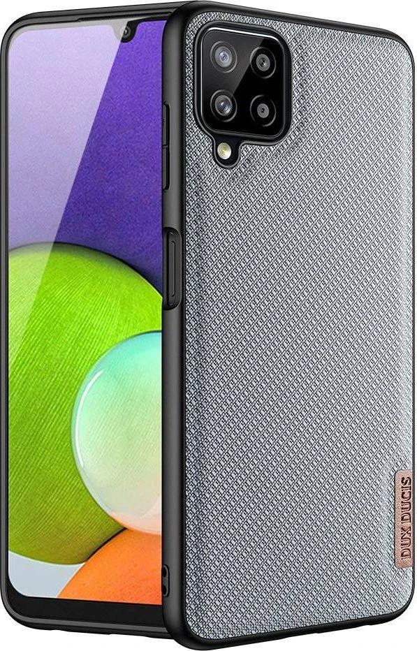 Dux Ducis Fino covered with nylon material Samsung Galaxy A22 4G dėklas telefonui pilkos spalvos