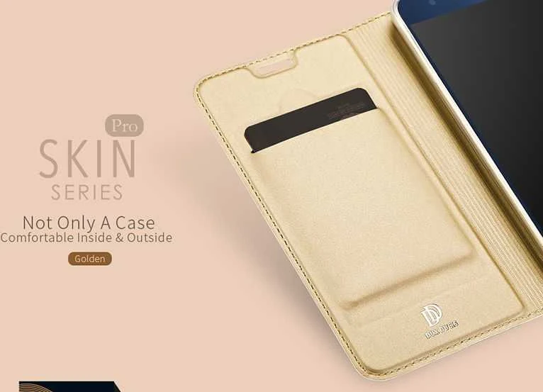 Dux Ducis Premium atverčiamas dėklas skirtas Xiaomi Mi 6, auksinis