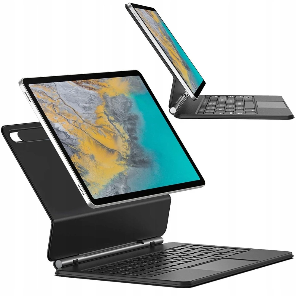 Dux Ducis Keyboard (MK Series) Dėklas with Bluetooth Keyboard skirtas Samsung Galaxy Tab S9+ / S8+ / S7+ – juodos spalvos