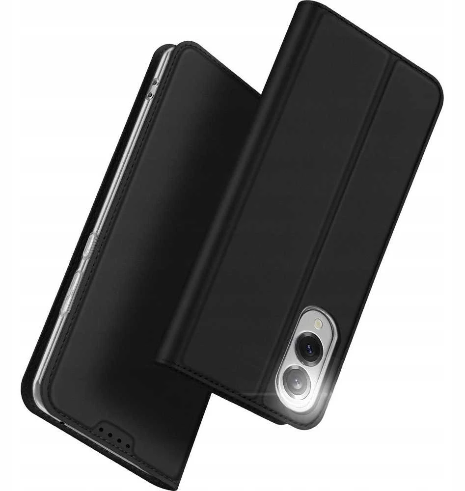 Dux Ducis Skin Pro dėklas skirtas Samsung Galaxy S25 Edge su Flip ir Card Slot - juodos spalvos