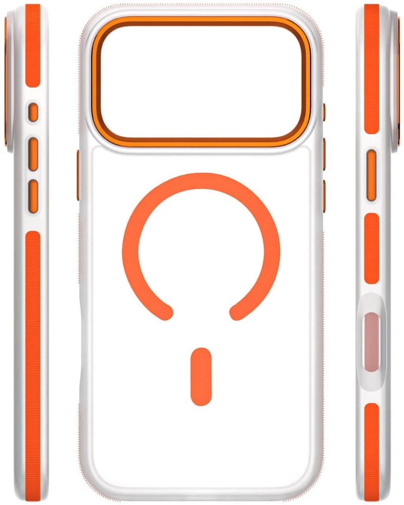 Telforceone Etteri Icy Mag dėklas, skirtas iPhone 16 Pro 6.3" oranžinė