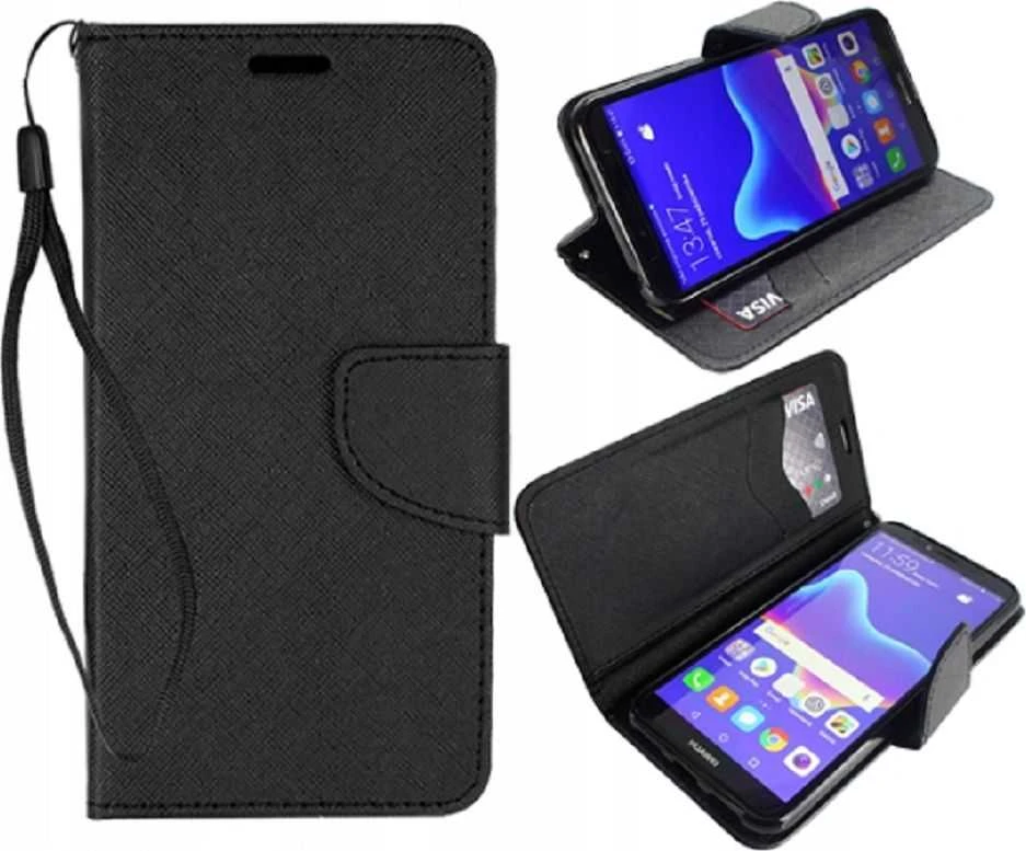Oem atverčiamas dėklas Huawei P Smart 2019 Fancy Book juodas